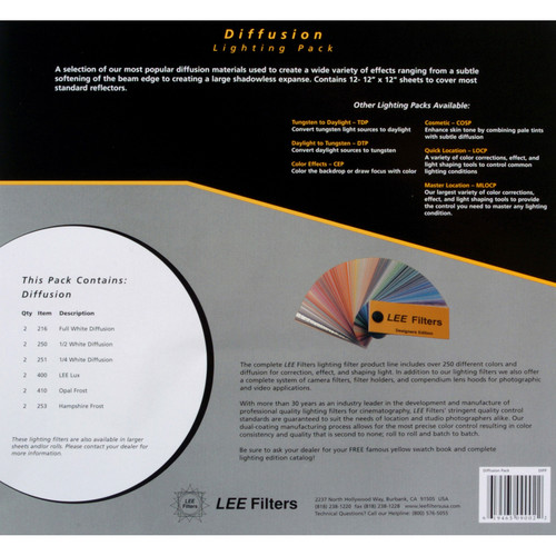 LEE Filters DIFP Diffusion Filter Lighting Pack