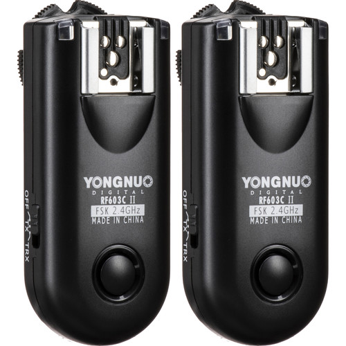 Yongnuo RF603C II Wireless Flash Trigger Kit for Canon 25mm Connection