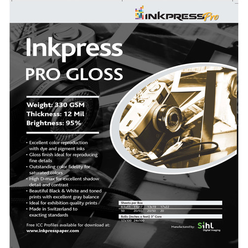 Inkpress Media Pro Glossy Paper 85 x 11 250 Sheets