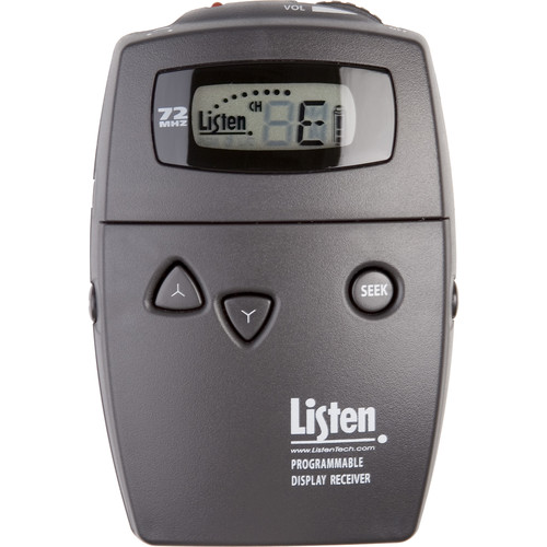 Listen Technologies LR50072 Portable Programmable Display RF Receiver 72 MHz