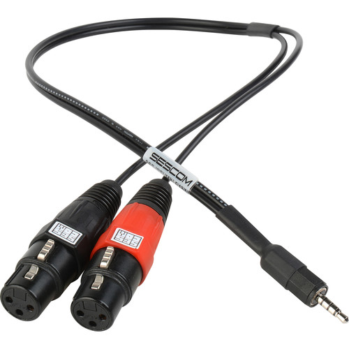 Sescom Dual Female XLR to 35mm TRRS Plug  Line to Mic Level Summing Cable for Mobile Devices 3