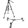 E-Image EK50AAM Fluid Drag Video Head and Tripod Kit with Dolly