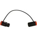 Cable Techniques Low-Profile 3-Pin XLR Female to 3-Pin XLR Male Adjustable-Angle Cable Orange Caps 10