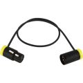 Cable Techniques Low-Profile 3-Pin XLR Female to 3-Pin XLR Male Adjustable-Angle Cable Yellow Caps 24