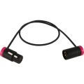 Cable Techniques Low-Profile 3-Pin XLR Female to 3-Pin XLR Male Adjustable-Angle Cable Purple Caps 24