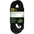 GoGreen Power 13A 125V Outdoor Extension Cord 25 Black