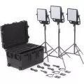 Litepanels Astra 3X Traveler Bi-Color Trio 3-Light Kit with V-Mount Battery Brackets