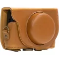 MegaGear Ever Ready Leather Camera Case for Sony Cyber-shot DSC-HX90V or DSC-HX80B Dark Brown