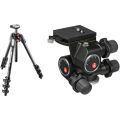 Manfrotto MT190CXPRO4 Carbon Fiber Tripod with 410 Junior Geared Head Kit