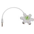 Xuma 5Way Headphone Splitter White