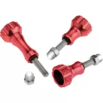 Revo Aluminum Thumbscrew for GoPro 3Pack Red