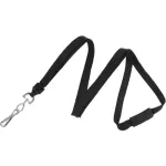 BRADY PEOPLE ID 38 Breakaway Lanyard with Universal Slide Adapter  Swivel Hook Black 100Pack