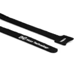 Hosa Technology WTI508 Hook  Loop Cable Ties 05 x 8 Black 50Pack
