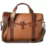 Barber Shop Medium Messenger Bob Cut Borsa Camera Bag Grained Leather Brown