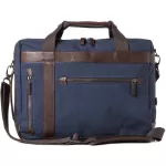 Barber Shop Undercut Convertible Camera Bag Canvas & Leather Blue & Dark Brown