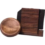 Artisan Obscura Soft Shutter Release & Hot Shoe Cover Set Large Concave Threaded Walnut Wood