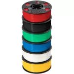 Afinia Premium Plus 1.75mm ABS Filament 6-Pack 6 x 2.2 lb Black   Blue   Green   Red   White   Yellow