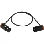 Cable Techniques CT-LPXR-18S Low-Profile 3-Pin Adjustable Angle Cable Brown Caps