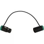 Cable Techniques Low-Profile 3-Pin XLR Female to 3-Pin XLR Male Adjustable-Angle Cable Green Caps 10