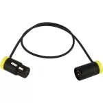 Cable Techniques CT-LPXR-18Y Low-Profile 3-Pin Adjustable Angle Cable Yellow Caps