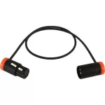 Cable Techniques CT-LPXR-18N Low-Profile 3-Pin Adjustable Angle Cable Orange Caps