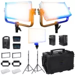 Dracast Bi-Color 3-Light Interview Kit with V-Mount Battery Plates