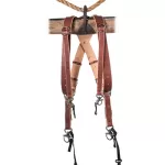 HoldFast Gear MoneyMaker 3-Camera Harness Chestnut Small