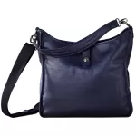 Oberwerth Kate Multi-Functional Gentian Leather Ladies Bag Navy Blue Silver Fastenings & Buttons