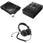 Pioneer DJ PLX-500-K Turntable DJ Kit with 2 x Turntables Mixer and Headphones