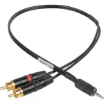 Sescom Stereo RCA to 3.5mm TRRS Plug Line to Mic Level Summing Cable for Mobile Devices 12