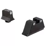 Trijicon Bright & Tough Night Sight for Glock 20 21 29 30 36 41 S SF White Front Rear Green Lamps white outline front and rear