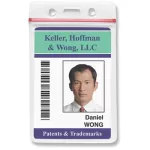 BRADY PEOPLE ID Clear Vinyl Vertical Badge Holder with Resealable Top 238 x 388 100Pack