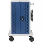 Bretford Core MS Charging Cart AC with Back Panel and 90deg Outlets for Up to 24 Devices